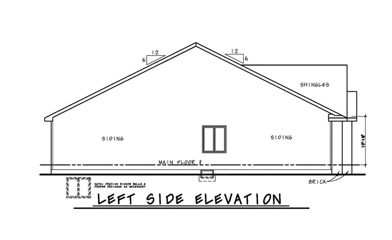 Ranch House Plan Left Elevation - Carsyn Traditional Ranch Home 026D-1937 - Search House Plans and More