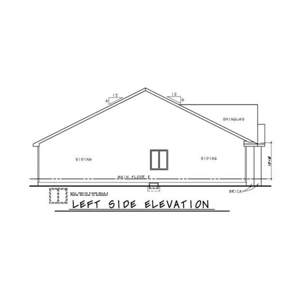 European House Plan Left Elevation - Carsyn Traditional Ranch Home 026D-1937 - Search House Plans and More