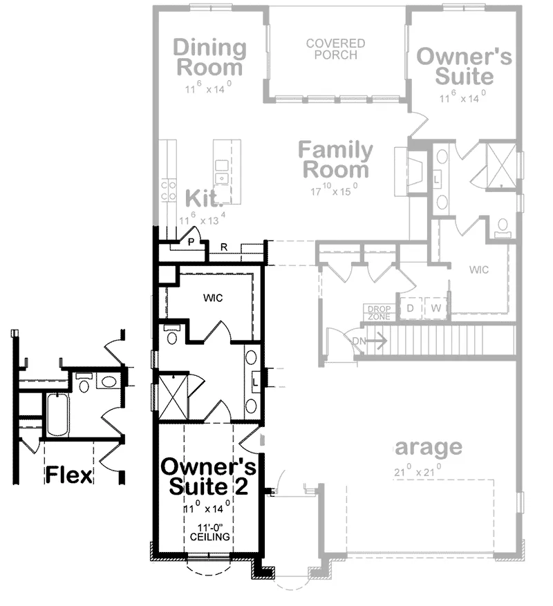 Ranch House Plan Optional Floor Plan - Carsyn Traditional Ranch Home 026D-1937 - Search House Plans and More