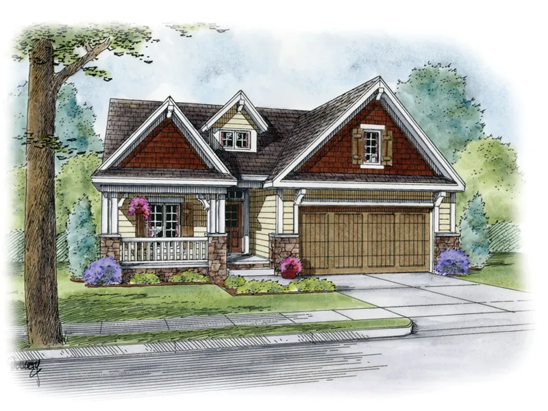 Rustic House Plan Front Image - Newton Pike Rustic Ranch Home 026D-1940 - Shop House Plans and More