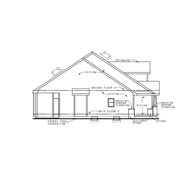 Country House Plan Left Elevation - Copper Canyon Craftsman Home 026D-1941 - Shop House Plans and More