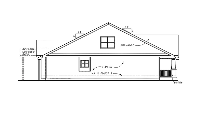 Craftsman House Plan Left Elevation - Pinebay Tudor Home 026D-1942 - Shop House Plans and More