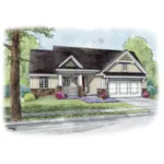 Ranch House Plan Front of Home - Earlsford Ranch Home 026D-1943 - Shop House Plans and More