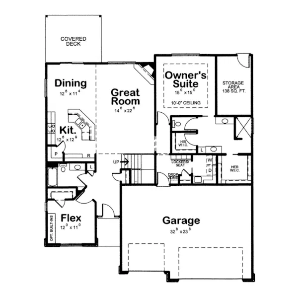 First Floor - Hoffmans Two-Story Home 026D-1944 - Shop House Plans and More