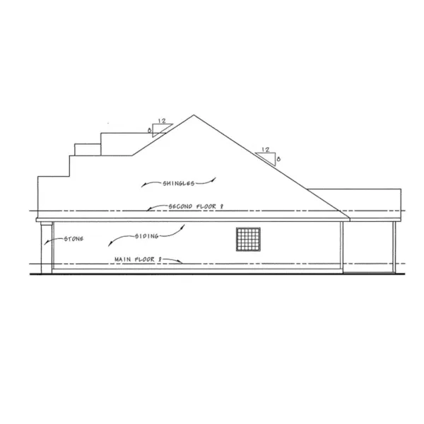 Right Elevation - Hoffmans Two-Story Home 026D-1944 - Shop House Plans and More