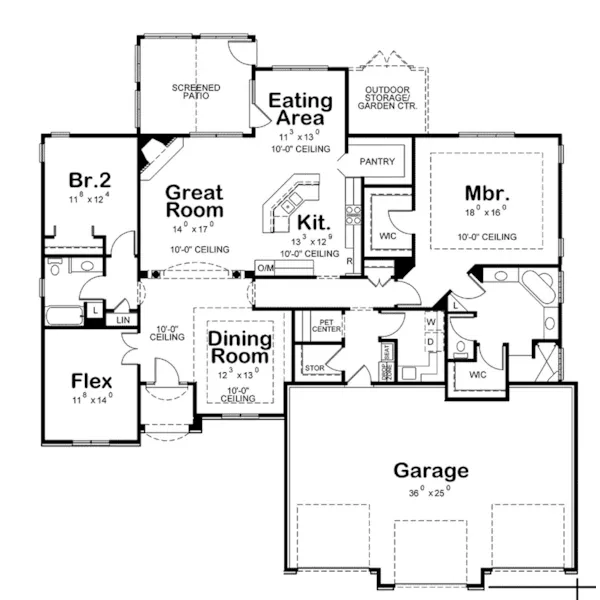 Italian House Plan First Floor - Ridder Pointe European Home 026D-1945 - Shop House Plans and More