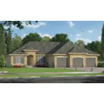 Italian House Plan Front of Home - Ridder Pointe European Home 026D-1945 - Shop House Plans and More