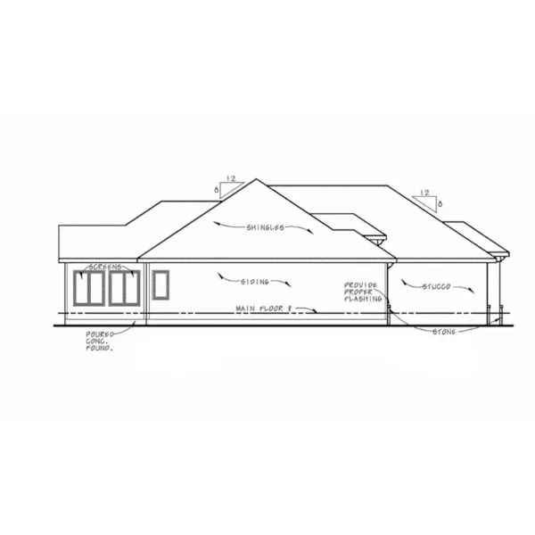 Italian House Plan Left Elevation - Ridder Pointe European Home 026D-1945 - Shop House Plans and More