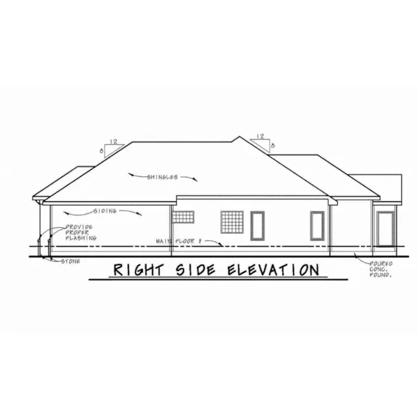 Italian House Plan Right Elevation - Ridder Pointe European Home 026D-1945 - Shop House Plans and More