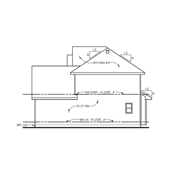 Right Elevation - Mayersville Country Home 026D-1947 - Shop House Plans and More