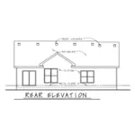 Ranch House Plan Rear Elevation - Narwhall Ranch Home 026D-1948 - Shop House Plans and More