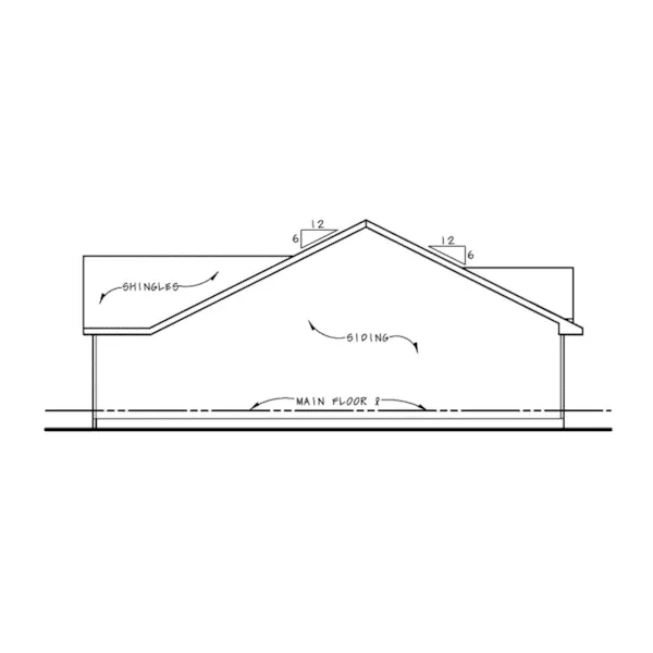 Ranch House Plan Right Elevation - Narwhall Ranch Home 026D-1948 - Shop House Plans and More