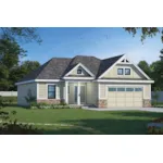 Ranch House Plan Front of Home - Melvin Craftsman Ranch Home 026D-1952 - Shop House Plans and More