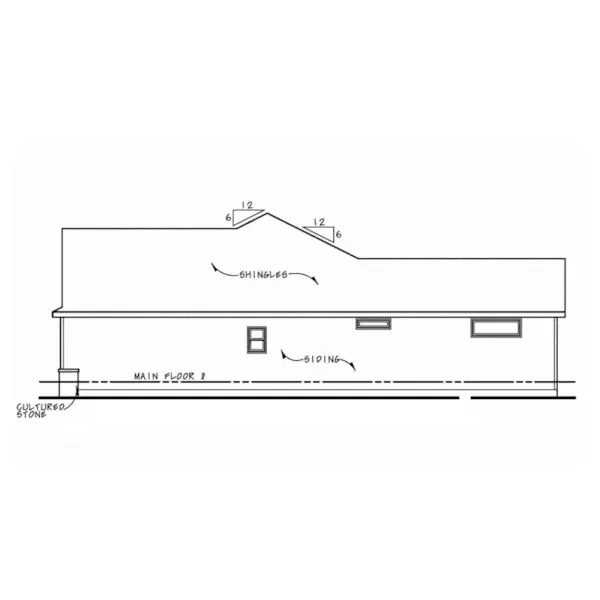 Ranch House Plan Right Elevation - Melvin Craftsman Ranch Home 026D-1952 - Shop House Plans and More