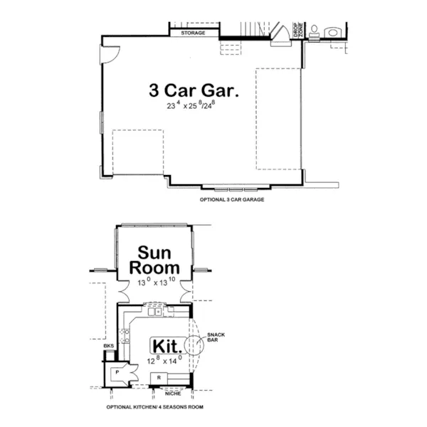 Country French House Plan Optional Floor Plan - Louisa Hill Two-Story Home 026D-1954 - Shop House Plans and More