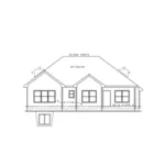 Arts & Crafts House Plan Rear Elevation - Abell Modern Ranch Home 026D-1960 - Shop House Plans and More