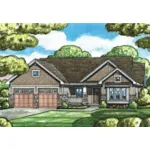 Traditional House Plan Front of Home - Bernal Ranch Home 026D-1962 - Shop House Plans and More