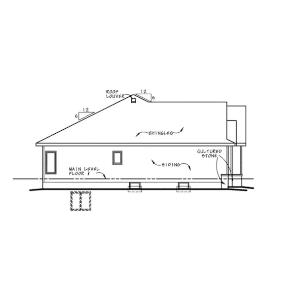 Arts & Crafts House Plan Left Elevation - Locklear Grove Craftsman Home 026D-1965 - Shop House Plans and More