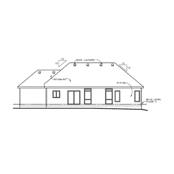 Arts & Crafts House Plan Rear Elevation - Locklear Grove Craftsman Home 026D-1965 - Shop House Plans and More