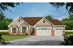 Arts & Crafts House Plan Front of Home - Locklear Cottage Ranch Home 026D-1966 - Shop House Plans and More