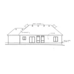 Country House Plan Rear Elevation - Locklear Cottage Ranch Home 026D-1966 - Shop House Plans and More