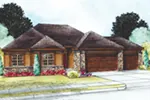 Traditional House Plan Front of Home - Locklear Manor Ranch Home 026D-1967 - Shop House Plans and More