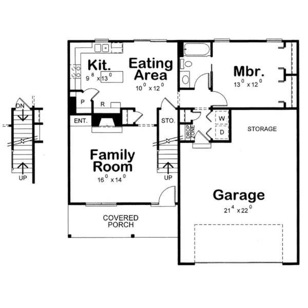 Craftsman House Plan First Floor - Womack Craftsman Home 026D-1975 - Shop House Plans and More