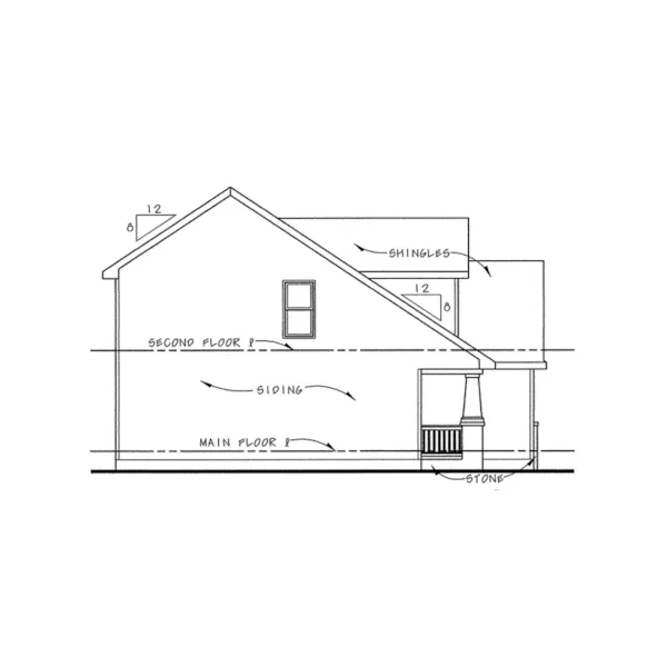 Craftsman House Plan Left Elevation - Womack Craftsman Home 026D-1975 - Shop House Plans and More