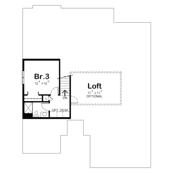 Craftsman House Plan Second Floor - Timber Grove Craftsman Home 026D-1978 - Shop House Plans and More