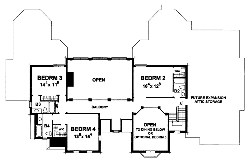 Luxury House Plan Second Floor - Baxter Manor European Home 026D-1980 - Search House Plans and More