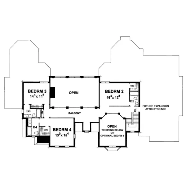 Luxury House Plan Second Floor - Baxter Manor European Home 026D-1980 - Search House Plans and More