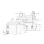 Luxury House Plan Left Elevation - Baxter Manor European Home 026D-1980 - Search House Plans and More