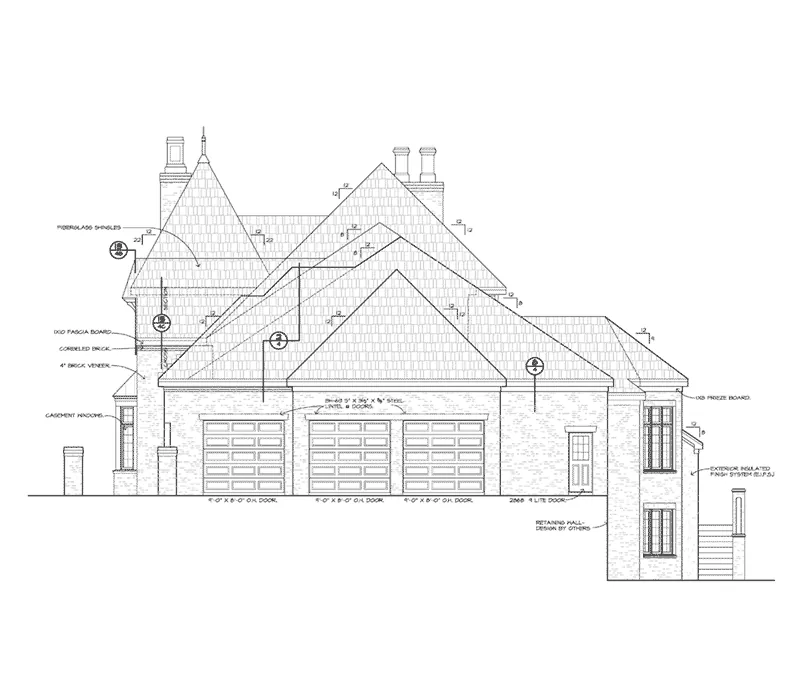 Luxury House Plan Right Elevation - Baxter Manor European Home 026D-1980 - Search House Plans and More