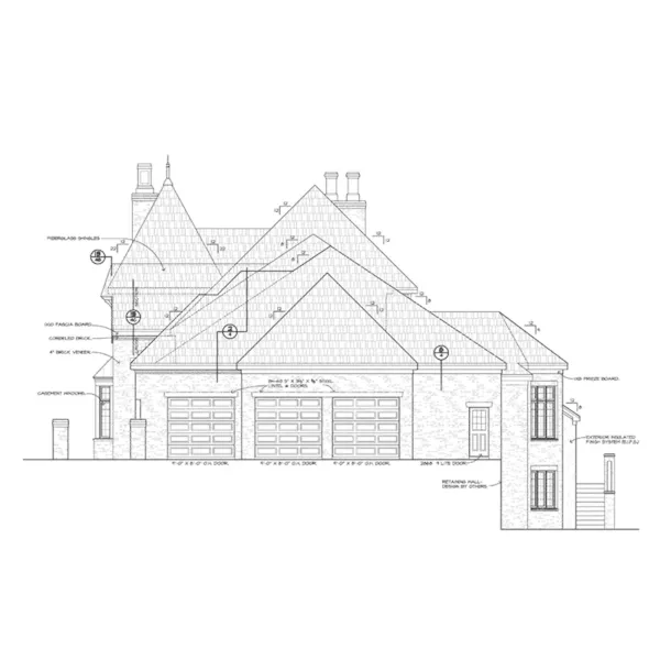 Luxury House Plan Right Elevation - Baxter Manor European Home 026D-1980 - Search House Plans and More