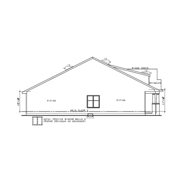 Ranch House Plan Left Elevation - Duxbury Hill Craftsman Home 026D-1982 - Search House Plans and More