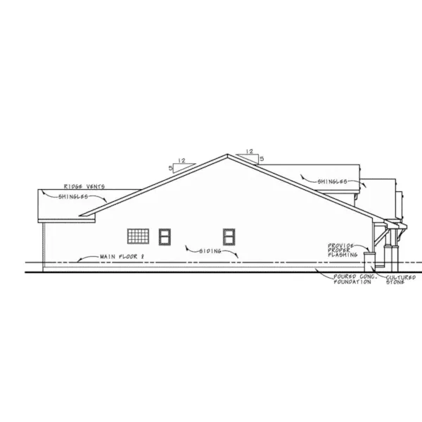 Country House Plan Left Elevation - Kinsey Creek Craftsman Home 026D-1984 - Search House Plans and More