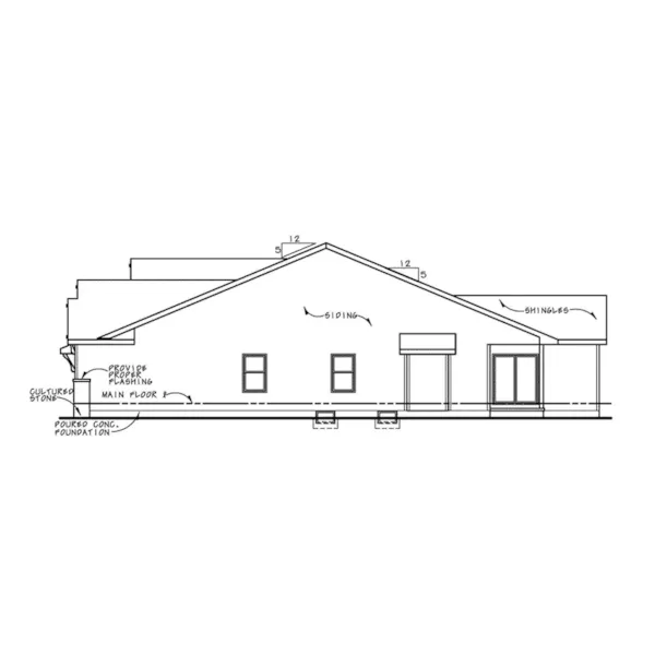 Country House Plan Right Elevation - Kinsey Creek Craftsman Home 026D-1984 - Search House Plans and More