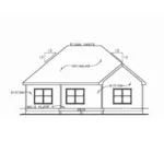 Ranch House Plan Rear Elevation - Jolene Falls Craftsman Home 026D-1985 - Search House Plans and More