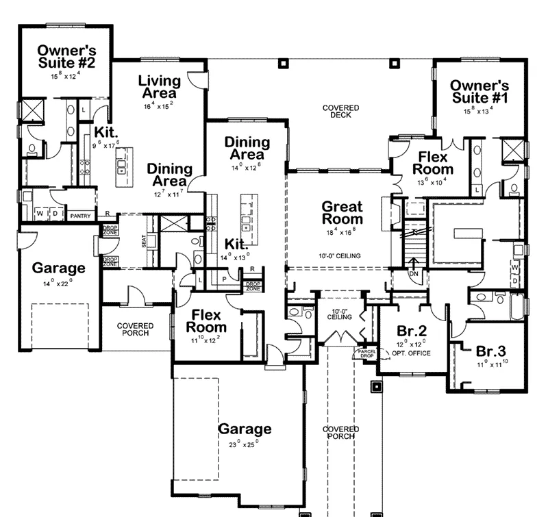 Traditional House Plan First Floor - Bauer Creek Traditional Home 026D-1988 - Search House Plans and More