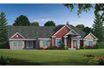 Ranch House Plan Front of Home - Bauer Creek Traditional Home 026D-1988 - Search House Plans and More