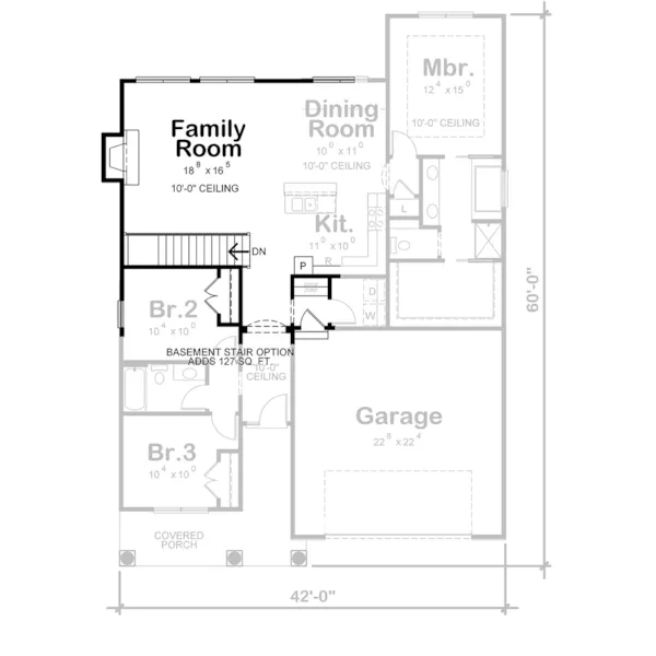 Ranch House Plan Optional Lower Level - Hemsworth Ranch Home 026D-1989 - Search House Plans and More