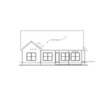 Ranch House Plan Rear Elevation - Hemsworth Ranch Home 026D-1989 - Search House Plans and More