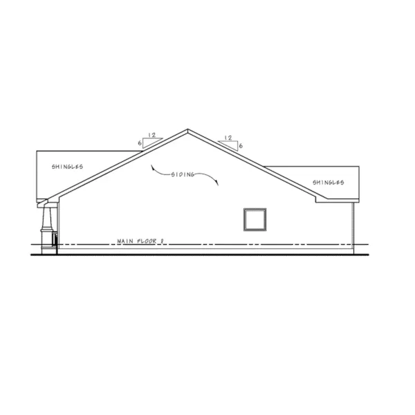 Ranch House Plan Right Elevation - Hemsworth Ranch Home 026D-1989 - Search House Plans and More