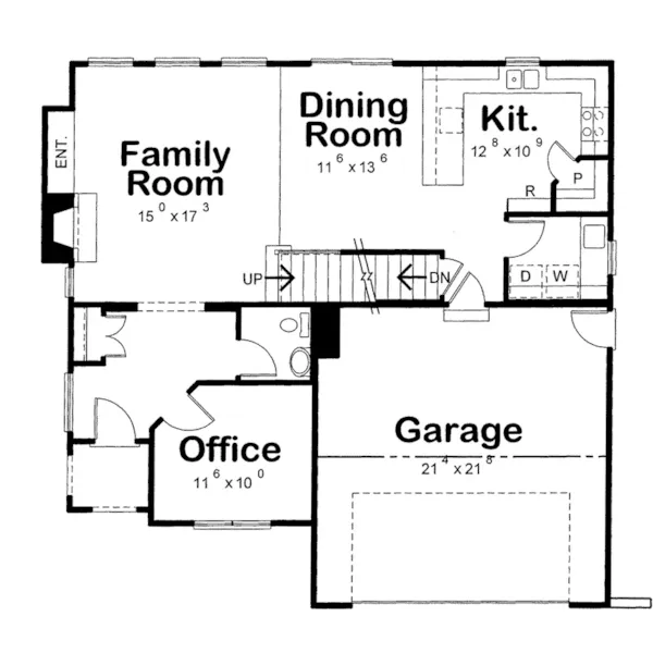 Country French House Plan First Floor - Joella European Home 026D-1990 - Shop House Plans and More