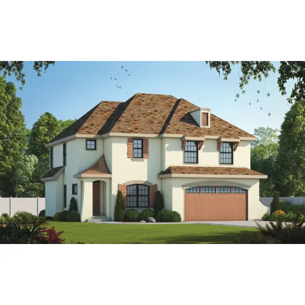 Country French House Plan Front of Home - Joella European Home 026D-1990 - Shop House Plans and More