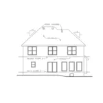 Country French House Plan Rear Elevation - Joella European Home 026D-1990 - Shop House Plans and More