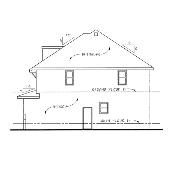 Country French House Plan Right Elevation - Joella European Home 026D-1990 - Shop House Plans and More