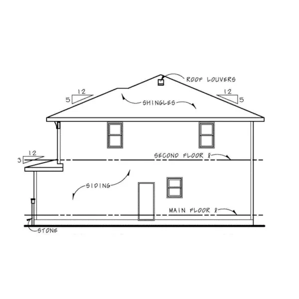 Arts & Crafts House Plan Right Elevation - Meadow Point Craftsman Home 026D-1991 - Shop House Plans and More