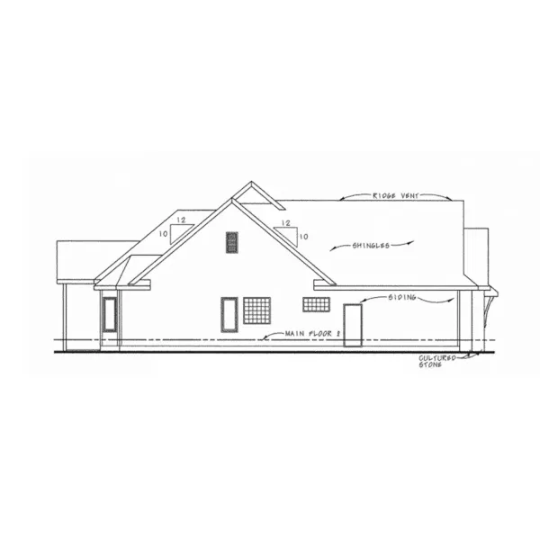 Arts & Crafts House Plan Left Elevation - Nesbit Canyon Craftsman Home 026D-1992 - Shop House Plans and More