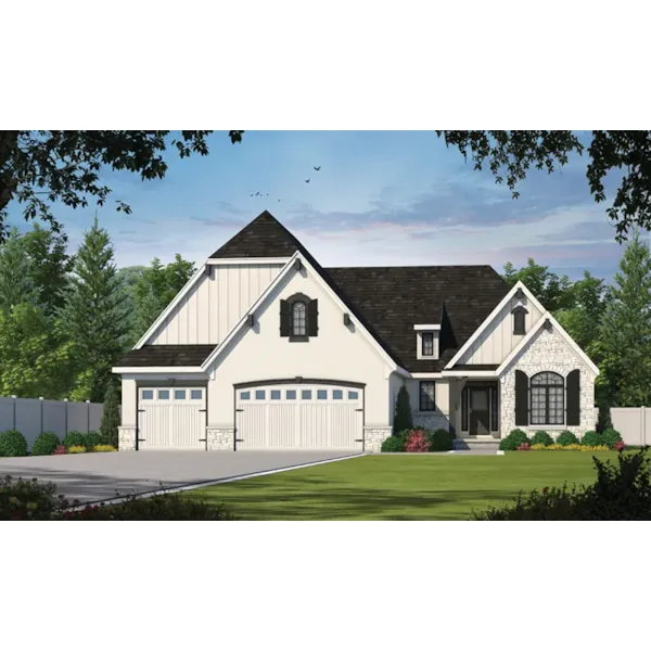 Front of Home - Pascal European Home 026D-1993 - Shop House Plans and More